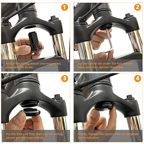 image for NICEDACK Airtag Universal Bicycle Mount for Apple Airtag Hidden in Bik