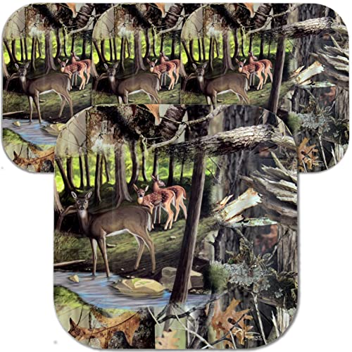 Havercamp Next Camo 7" Deer Plates (24 Pack)! 24 Hunting Camo Square Dessert Plates. Great For Hunter Themed Party, Camouflage Motif, Birthdays, Graduations, Outdoor Family Picnic. #TOP7