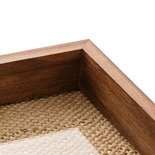 BANDEJA MADEIRA COQUINHO COM SISAL 38x24x4CM NATURAL