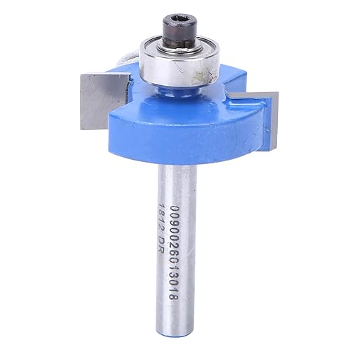 Miniatura 5 de Hilitand Broca de fresado de ranura de 3/8 pulgadas de altura T tipo Rabbeting Router Bit 1/4 pulgadas Shank carpintería Fresa herramienta de
