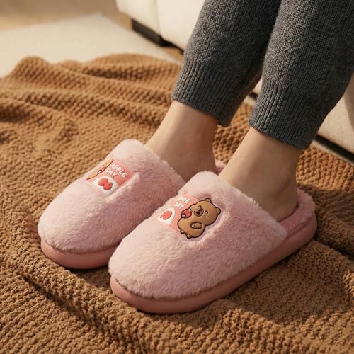 Image of VRITRAZ Women's Comfort Slip On Closed Toe Warm Winter with Cute Design print House Clog Indoor Slipper