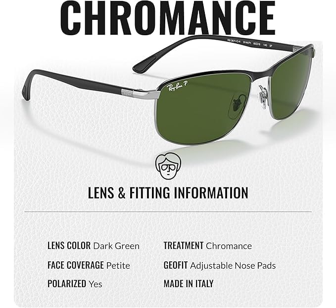 Ray-Ban RB3671CH CHROMANCE POLARIZED Square-Round Shape Sunglasses with Official Eyewear Kit - Image 4