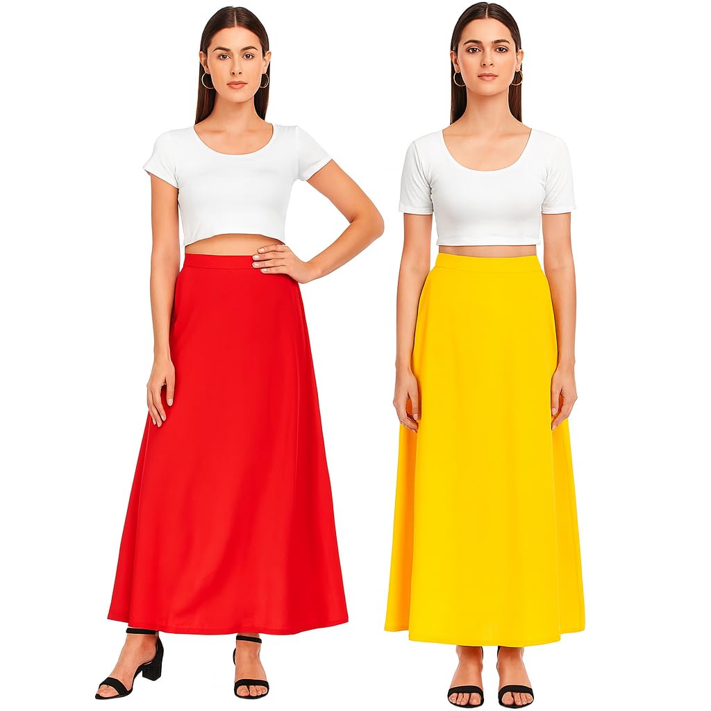 Combo Cotton Petticoat Red &Yellow-image-21