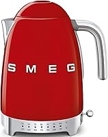 Vista 1 de SMEG 7-Cup Variable Temperature Electric Kettle - Retro Style Aesthetic with Advanced Technology - Stainless Steel, 1400W, 120V, 360° Swivel Base