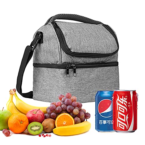 Opetdo Bolsa Térmica Porta Alimentos, 12 L Nevera Termica para Llevar Comida, Bolsa Almuerzo, Bolsa Isotermica, Bolsa Comida para Trabajo Playa Picnic Camping