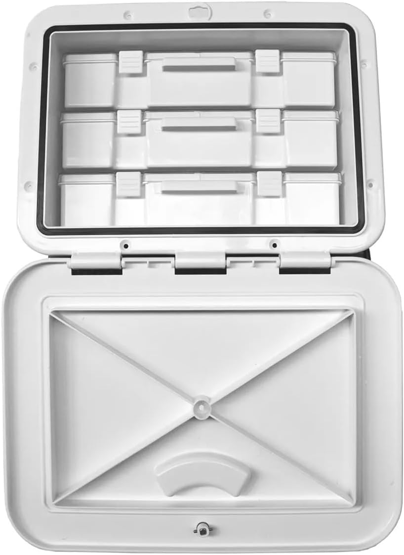 Oceansouth Hatch Tackle Tray Storage Box (with 3 Large Tackle Boxes)