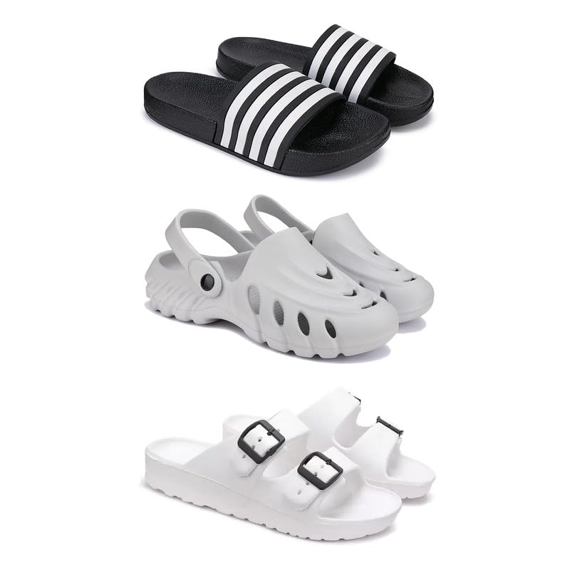WINGSCRAFT Lightweight,Classic Slider || Sandals with Clogs for Men-Combo-COMBO(3)-3024-3135-3113-10 -P-picture-35