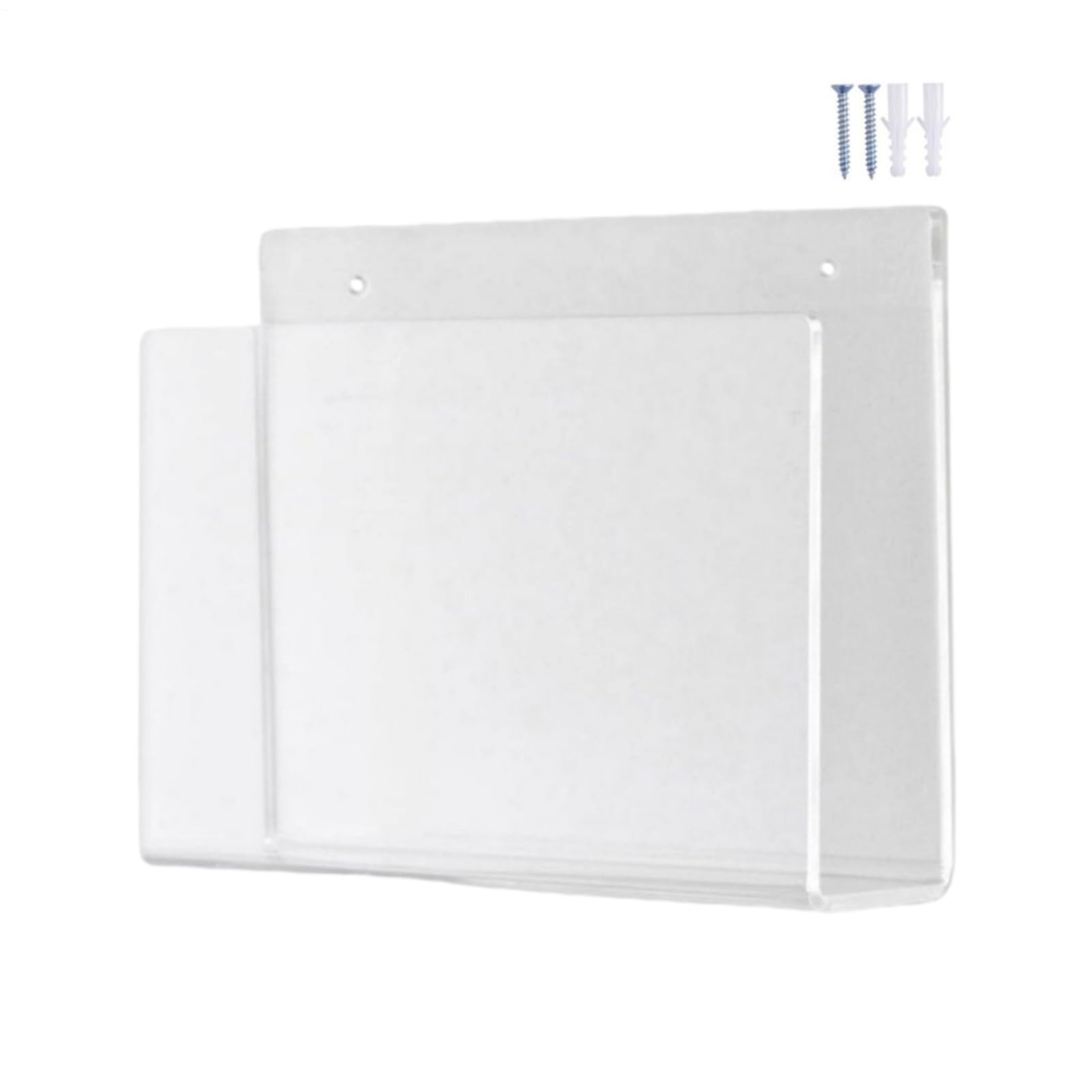 Organisateur de documents mural acrylique pour rangement de papier, lettres et livres