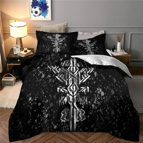 Housse de couette serpent 200x200 parure de lit 3D microfibre double - 6