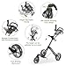 KVV Mini-Pro Deluxe Golf Cart for All Age Groups,Golf Push Cart with Adjustable Upper Bracket, 360 Swivel Front Wheel, Ultra-Compact Size