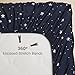 PHF 3 Pack Soft Bassinet Sheets, Space Breathable Comfy Cradle Sheets for Baby Boys Girls Neutral, No Slip Universal Fit for Most Cradle and Bassinet Mattress, Space