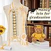Spakon Graduation Money Lei with Cash Holder, 63 Inch 2026 Graduation Ribbon Lei with Honor Cord 2026 Grad Braided Necklace for DIY Women Men College Party Decor Supplies Grad Cash Gifts(White, Gold) #1