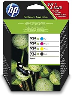 HP X4E14AE 934XL/935XL High Yield Original Ink Cartridges, Black/Cyan/Magenta/Yellow, Multipack
