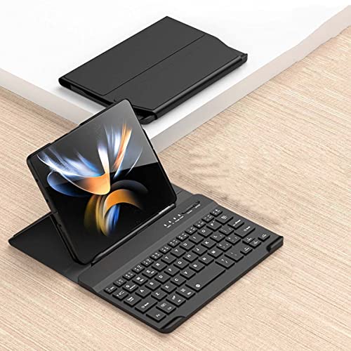 para Samsung Galaxy Z Fold 4/ Z Fold 3 Tampa do teclado do telefone,Couro Destacável Bluetooth Estoj