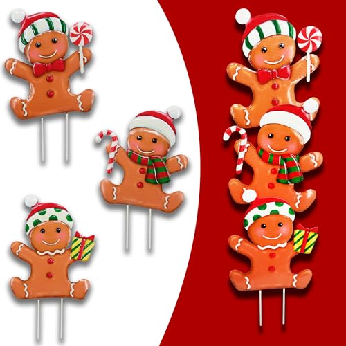 Décorations de Noël extérieures en métal ciselé avec figurines de jardin