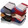 EBMORE Calcetines de lana merino para niños y niñas, cálidos, térmicos, gruesos, para senderismo, pesados, acogedores, calcetines para botas, 6 pares