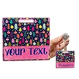 Cutesie Christmas Badge Buddies - Customizable ID Badge Backer - Handmade Cute ID Tag for Nurses, RNs, Medical Staff, Teachers, Office Staff & More - Fun Christmas Design