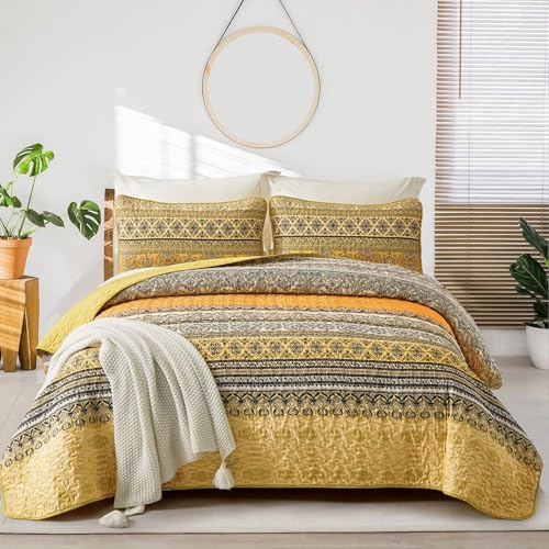 WONGS BEDDING Boho Queen Quilt Set