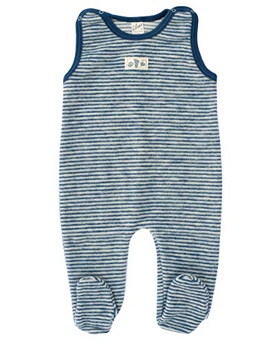 Lilano, Baby/Frühchen Strampler mit Fuß, 100% Wolle (kbT) (Marine Geringelt, 68) Cover