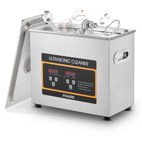 Ultrasonic Cleaner 3.2L with Heater and Timer, 120W Stainless Steel Ultrasonic Jewelry Cleaner for Circuit Board, Small Parts, Glasses, Retainer Cleaning