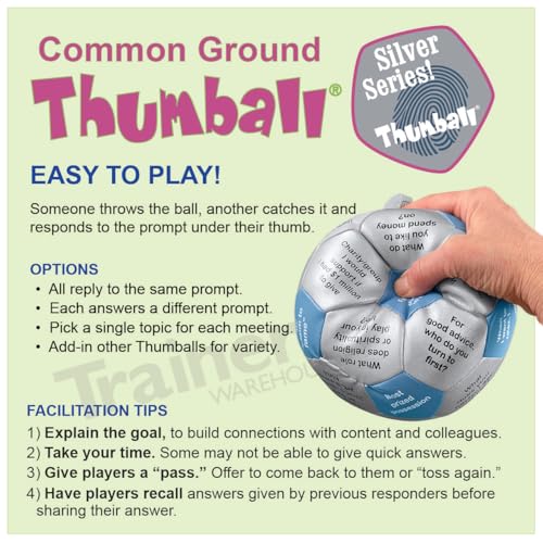 Image of Trainers Warehouse 6 inch Thumball Collection, 32 Prompts for Conversation, Team Building, Relationship and Training