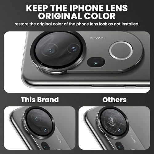 Image of ArmourPro Camera Lens Protector for Vivo T4 Ultra (6.77 Inches) Tough HD Individual Aluminum Alloy Rings 9H Camera Cover, Scratch-Resistant,Camera Lens Protection| Black, 1 Pack