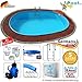 Produktbild Ovalbecken 7,37 x 3,60 x 1,50 m Set Stahlwandpool Schwimmbecken Ovalpool 7,37 x 3,6 x 1,5 Swimmingpool Stahlwandbecken Fertigpool oval Pool Einbaupool Pools Gartenpool Sets Einbaubecken Komplettset