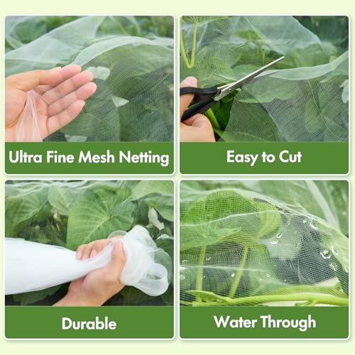 image for Twinkle Star Garden Netting, 2pk 10x33 ft Ultra Fine Mesh Bird Netting