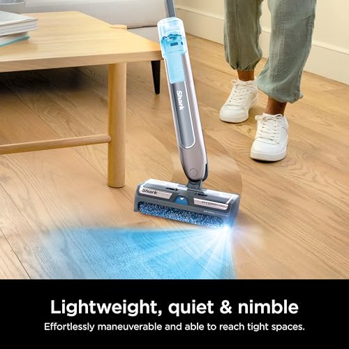 Image of Shark WW201 HydroDuo with Dirt-Reveal Technology, Cordless, Hard Floor Cleaning System, Wet & Dry Debris Pickup, Mops & Scrubs All at Once, Hardwood, Tile, Laminate & Stone, Stone Metallic (Renewed)