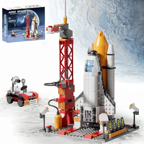 City Space Shuttle Weltraum Bauset 521 Teile Raketen Spielzeug für Kinder STEM Bauspielzeug Astronauten Rollenspiel für 814 Jahre Jungen & Mädchen