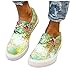 VESNIBA Damen Laufschuhe Slip On Faule Schuhe Blume Canvas Bedruckte Atmungsaktive Minimalistisch Wanderschuhe Sneaker Leicht Loafer Shoes Schuhe Segelschuhe Freizeit Turnschuhe Sportschuhe