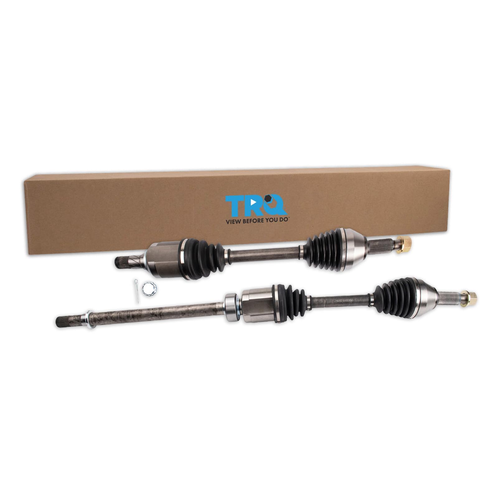 TRQ Front Driver and Passenger CV Axle Shaft Assembly Compatible with 2015-2018 Nissan Altima V6 3.5L 2016-2020 Nissan Maxima V6 3.5L