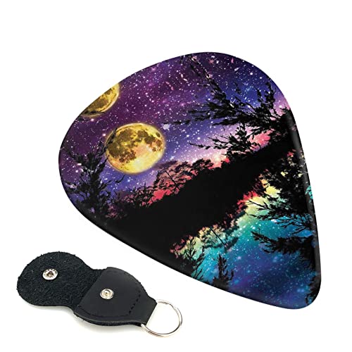 Night Sky With Trees Lot de 6 médiators pour guitare acoustique, guitare électrique, basse, ukulélé – fins, moyens et… - Les Beatles, Paul McCartney, John Lennon, RIngo Starr, George Harrison Night Sky With Trees Lot de 6 médiators pour guitare acoustique, guitare électrique, basse, ukulélé – fins, moyens et…