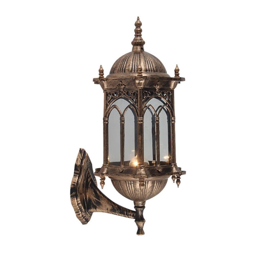 OZBMA Wall Mounted Light Vintage Oil Rubbing Bronze Finish Lamp Clear Glass Lantern Corridor Garden Decoration Waterproof Clamp Metal Outdoor Sconce Porch Patio Exterior Lighting