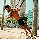 PULLUP & DIP Premium Turnringe Holz, Gym Rings Gymnastikringe, Turnerringe für Calisthenics, Breite Befestigungsgurte mit Markierungen + Türanker + Transportbeutel + eBook (runde Ringe Set)