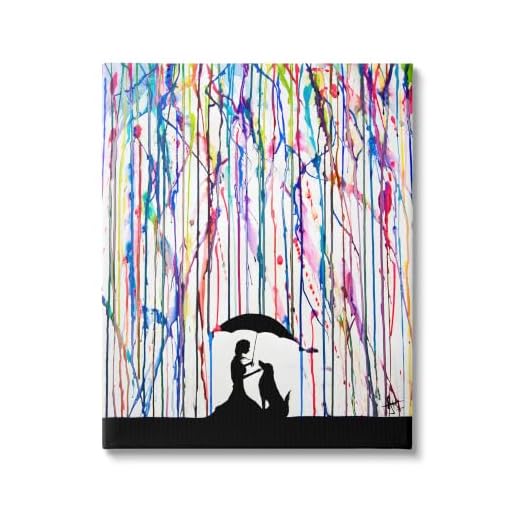 Stupell Industries Melting Colors Umbrella Art
