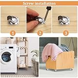 Pack of 8 12 mm Mini Furniture Castors, Small Swivel Castors, 360 Degree Transport Castors, Ball Castors for Furniture Castors, Small Furniture Wheels, Fixed Castors, Rolling Wheels for Table, Cabinet - Image 5