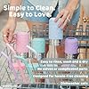 WeeSprout 2-in-1 Drinking Cups for Kids, Durable Stainless Steel Tumbler for Smoothies, Silicone Straws with Stoppers, Premium Plastic Twist Lids, Easy-Grip Sleeves, Set of 4 Dishwasher Safe Kid Cups #5