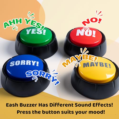 Image of MyMealivos Set of 4, The NO, YES, Sorry and Maybe Answer Buttons