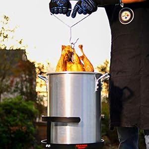 Barton propane 30 qt turkey flyer fish fryer boiler steamer set 37000 btu burner ideal for outdoor cooking seafood boiler roaster crawfish boiling gas stove  urban country home decor