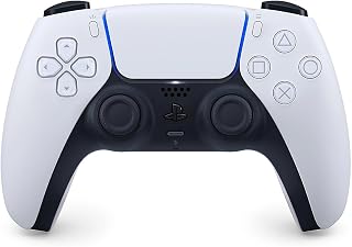 PlayStation DualSense Wireless Controller White - Immersive Haptics, Adaptive Triggers for PS5 & PC Gaming