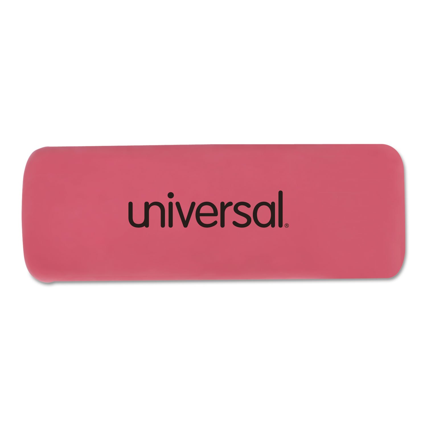 Universal UNV55120 Rectangular Bevel Block Pencil Erasers - Small, Pink (20-Piece/Pack)