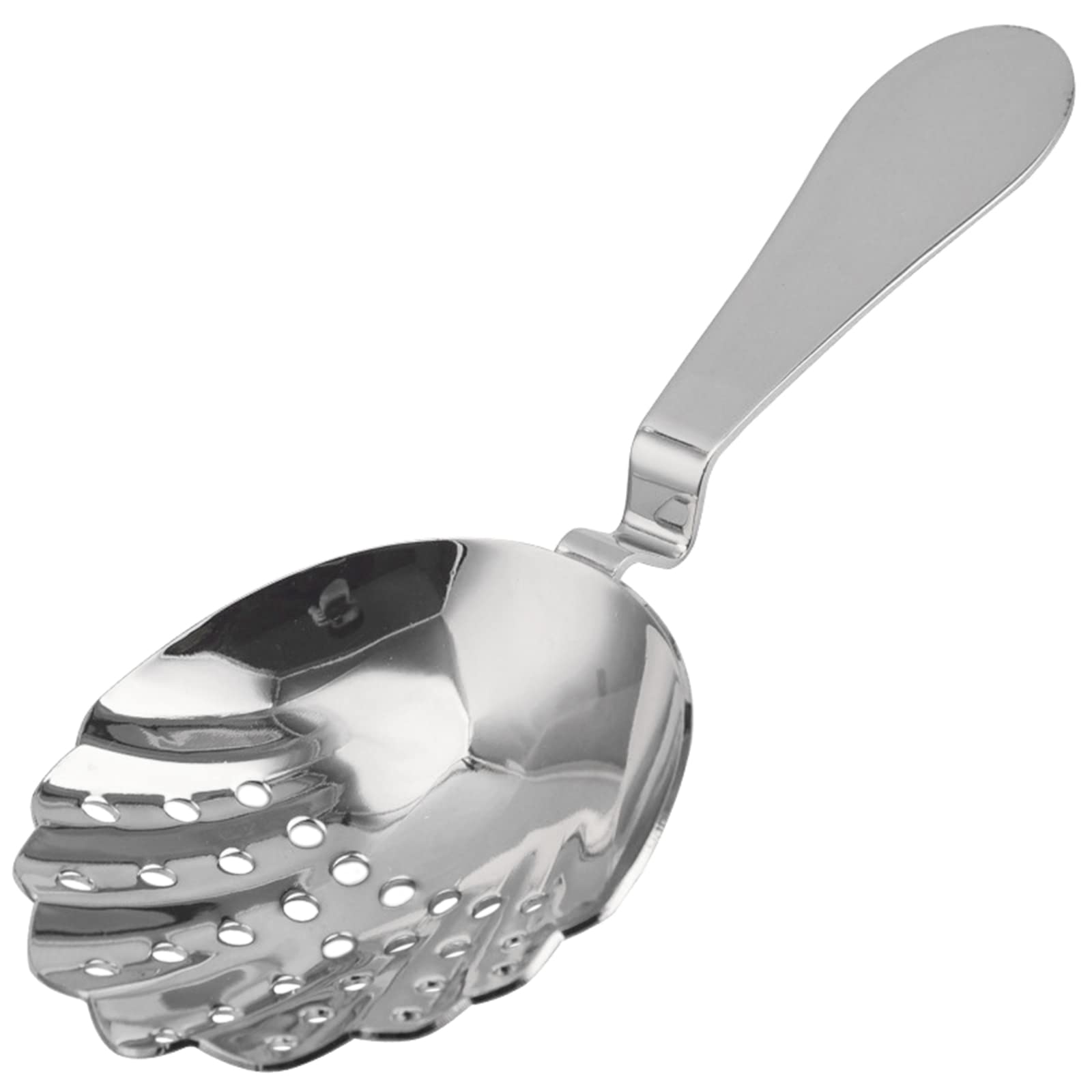 yanwuwa Shell-shape Stainless Steel Ice Strainer Cocktail Filter Spoon Drink Strainer Utensil for Bartenders and Mixologists Drink Stainless Steel