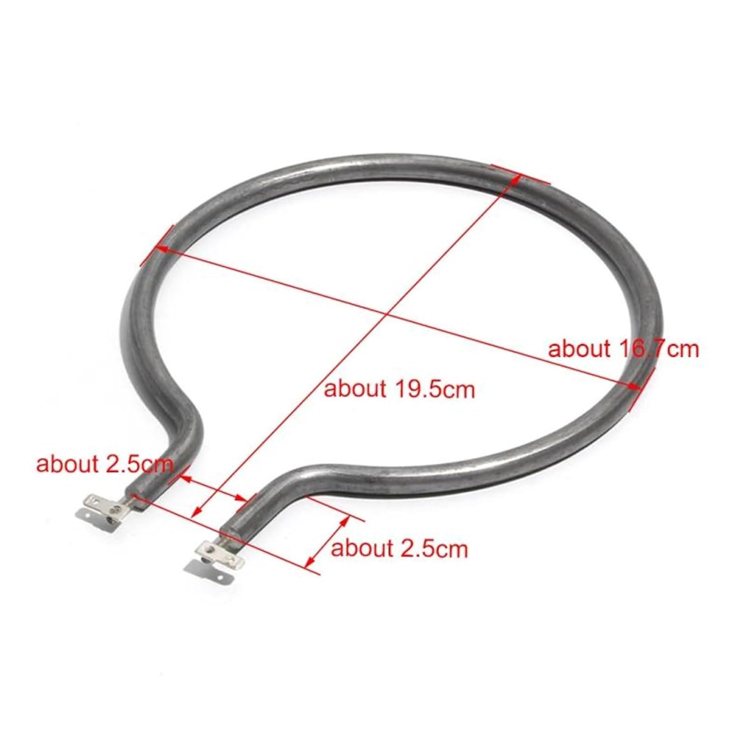 8mm Insert Style Round Heating Tube for Electric Baking Pan Electric Wok Accessories Iron Coil Circular Heater Rod