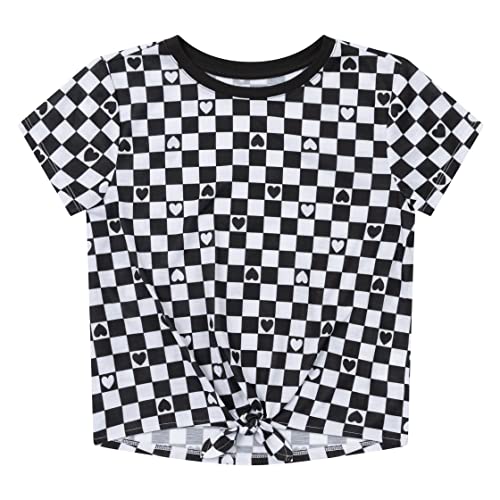 Us Angels Dreamlife Girls Tween Pajama Set, Super Soft 2-Piece Set, Short Sleeve Tee & Shorts, Black White, 10-12 #TOP1