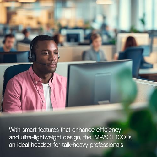 Image of EPOS Impact 100 UC Stereo USB-C+A Headset with Microphone, Universal Communications, Noise-Cancelling Mic, Lightweight, Call Control, USB Adapter, Soft Earpads, Professional Business Use