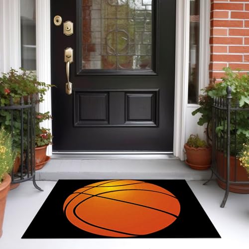 Tapis de basket antidérapant lavable grand format motif dessin animé