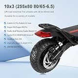 VOLOHAS 10 x 3 solid rubber tyres, 255 x 80 (80/65-6), solid tyres for Kukirin G3 Pro/G2 max/Kugoo M4 pro/Kaabo Wolf Warrior/Mantis 10/Dualtron Zero 10X electric scooter, non-slip, puncture-proof - Image 3