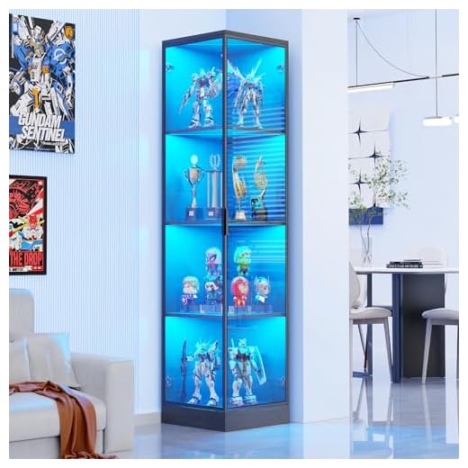 Elegant Corner Display Cabinet with Lights