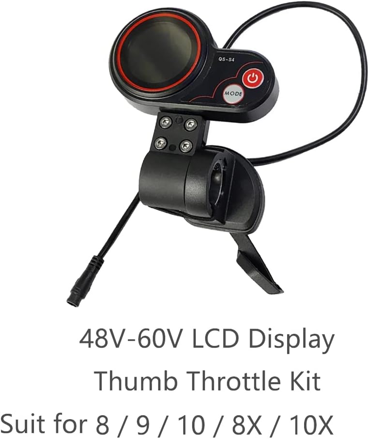 XWXLIJV QS-S4 Thumb Throttle LCD Display Kit with text overlay